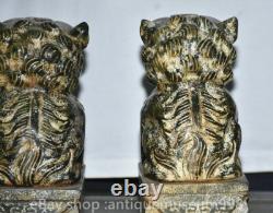 8 Chine ancienne yusculpture dynastie Palais Feng Shui lion animal statue paire 8 Chine ancienne yusculpture dynastie Palais Feng Shui lion animal statue paire