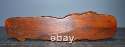 8 ancien chinois Boxwood bois sculpture paysage statue stylographe
