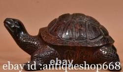 8 ancienne Chine bronze sculpture Feng Shui tortue tortue statue chanceuse