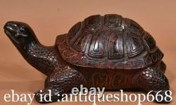 8 ancienne Chine bronze sculpture Feng Shui tortue tortue statue chanceuse