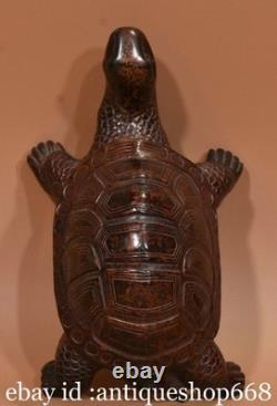 8 ancienne Chine bronze sculpture Feng Shui tortue tortue statue chanceuse