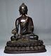 8 Ancienne Statue Bouddhiste Chinoise De Bouddha Assis En Cuivre Lotus Médecine