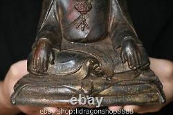 8 ancienne statue de bouddha en cuivre de Chine sculpture de Bouddha de je Tson