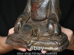 8 ancienne statue de bouddha en cuivre de Chine sculpture de Bouddha de je Tson