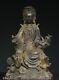 9.2 Chine Ancienne Cuivre Plaqué Or Bouddhisme Guanyin Guanyin Statue Sculpture
