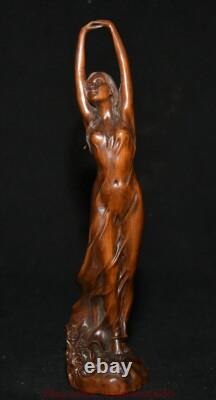 9.2 Chine ancienne sculpture en bois de buis sculpture belle statue sculpture