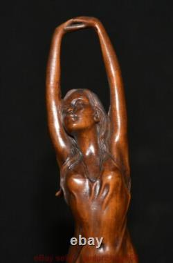 9.2 Chine ancienne sculpture en bois de buis sculpture belle statue sculpture