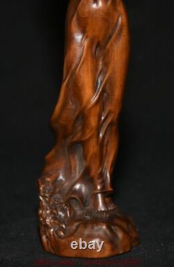 9.2 Chine ancienne sculpture en bois de buis sculpture belle statue sculpture