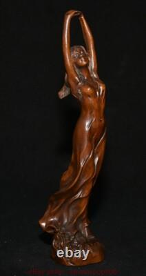 9.2 Chine ancienne sculpture en bois de buis sculpture belle statue sculpture