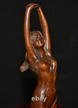 9.2 Chine ancienne sculpture en bois de buis sculpture belle statue sculpture