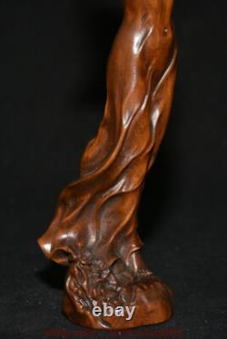 9.2 Chine ancienne sculpture en bois de buis sculpture belle statue sculpture