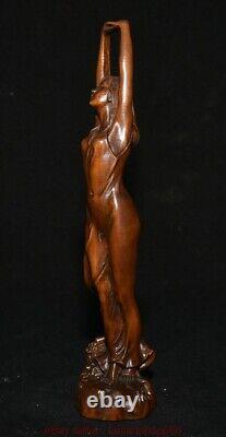 9.2 Chine ancienne sculpture en bois de buis sculpture belle statue sculpture