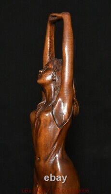 9.2 Chine ancienne sculpture en bois de buis sculpture belle statue sculpture
