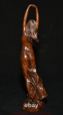 9.2 Chine ancienne sculpture en bois de buis sculpture belle statue sculpture