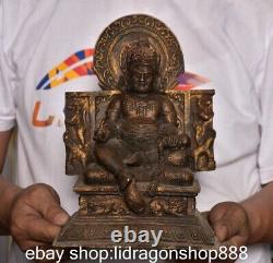 9.6 sculpture de l'ancienne statue bouddhiste en bronze de Mammonsouris Chine