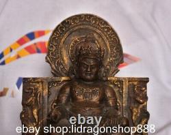 9.6 sculpture de l'ancienne statue bouddhiste en bronze de Mammonsouris Chine