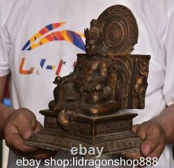 9.6 sculpture de l'ancienne statue bouddhiste en bronze de Mammonsouris Chine