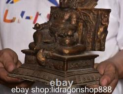 9.6 sculpture de l'ancienne statue bouddhiste en bronze de Mammonsouris Chine