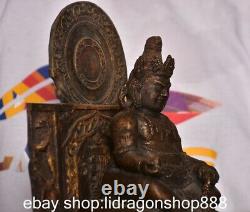 9.6 sculpture de l'ancienne statue bouddhiste en bronze de Mammonsouris Chine