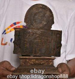 9.6 sculpture de l'ancienne statue bouddhiste en bronze de Mammonsouris Chine