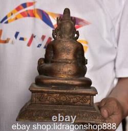 9.6 sculpture de l'ancienne statue bouddhiste en bronze de Mammonsouris Chine
