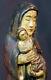 Aa Vierge Enfant Statuette Ancienne 37c1,3kg Bois Jésus Art Sacré Dieu Christ