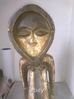 ANCIENNE GRANDE STATUE SCULPTURE KWELE du GABON debut 1900 ART AFRICAIN en bois
