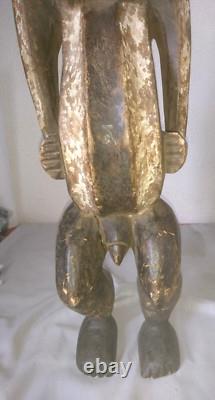 ANCIENNE GRANDE STATUE SCULPTURE KWELE du GABON debut 1900 ART AFRICAIN en bois