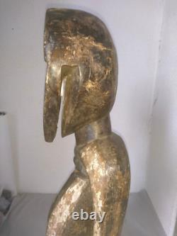 ANCIENNE GRANDE STATUE SCULPTURE KWELE du GABON debut 1900 ART AFRICAIN en bois