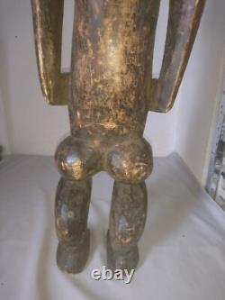 ANCIENNE GRANDE STATUE SCULPTURE KWELE du GABON debut 1900 ART AFRICAIN en bois