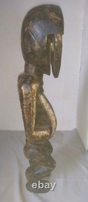 ANCIENNE GRANDE STATUE SCULPTURE KWELE du GABON debut 1900 ART AFRICAIN en bois