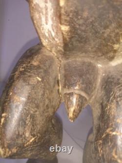 ANCIENNE GRANDE STATUE SCULPTURE KWELE du GABON debut 1900 ART AFRICAIN en bois