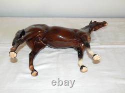 ANCIENNE Grande SCULPTURE Statue Animalière CHEVAL en Céramique
