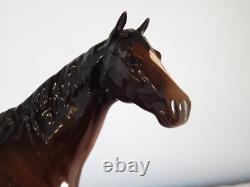 ANCIENNE Grande SCULPTURE Statue Animalière CHEVAL en Céramique