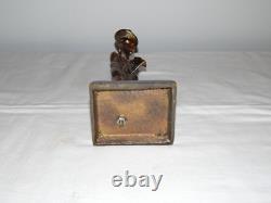 ANCIENNE SCULPTURE STATUE en BRONZE Personnage Signée Lohé