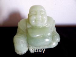 ANCIENNE SCULPTURE Statue BOUDDHA en Pierre de JADE Jadéite