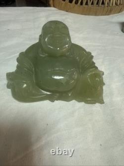 ANCIENNE SCULPTURE Statue BOUDDHA en Pierre de JADE Jadéite