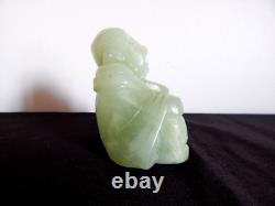 ANCIENNE SCULPTURE Statue BOUDDHA en Pierre de JADE Jadéite