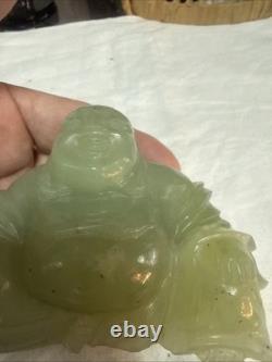 ANCIENNE SCULPTURE Statue BOUDDHA en Pierre de JADE Jadéite