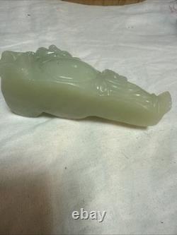 ANCIENNE SCULPTURE Statue BOUDDHA en Pierre de JADE Jadéite