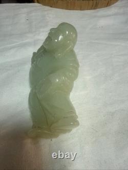 ANCIENNE SCULPTURE Statue BOUDDHA en Pierre de JADE Jadéite