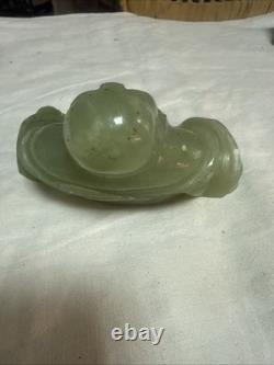 ANCIENNE SCULPTURE Statue BOUDDHA en Pierre de JADE Jadéite