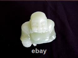 ANCIENNE SCULPTURE Statue BOUDDHA en Pierre de JADE Jadéite