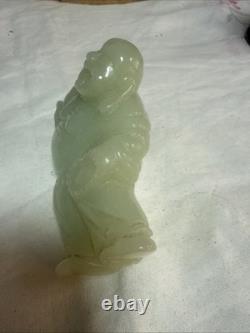 ANCIENNE SCULPTURE Statue BOUDDHA en Pierre de JADE Jadéite