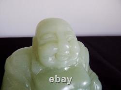 ANCIENNE SCULPTURE Statue BOUDDHA en Pierre de JADE Jadéite