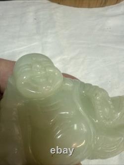 ANCIENNE SCULPTURE Statue BOUDDHA en Pierre de JADE Jadéite