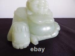 ANCIENNE SCULPTURE Statue BOUDDHA en Pierre de JADE Jadéite