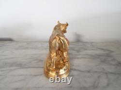ANCIENNE SCULPTURE Statue en BRONZE TAUREAU