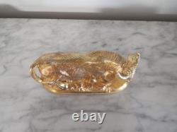 ANCIENNE SCULPTURE Statue en BRONZE TAUREAU