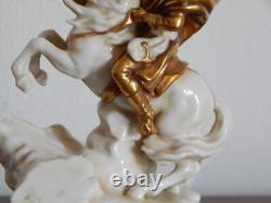 ANCIENNE SCULPTURE Statue en PORCELAINE SCHEIBE ALSBACH ALLEMAGNE Napoléon